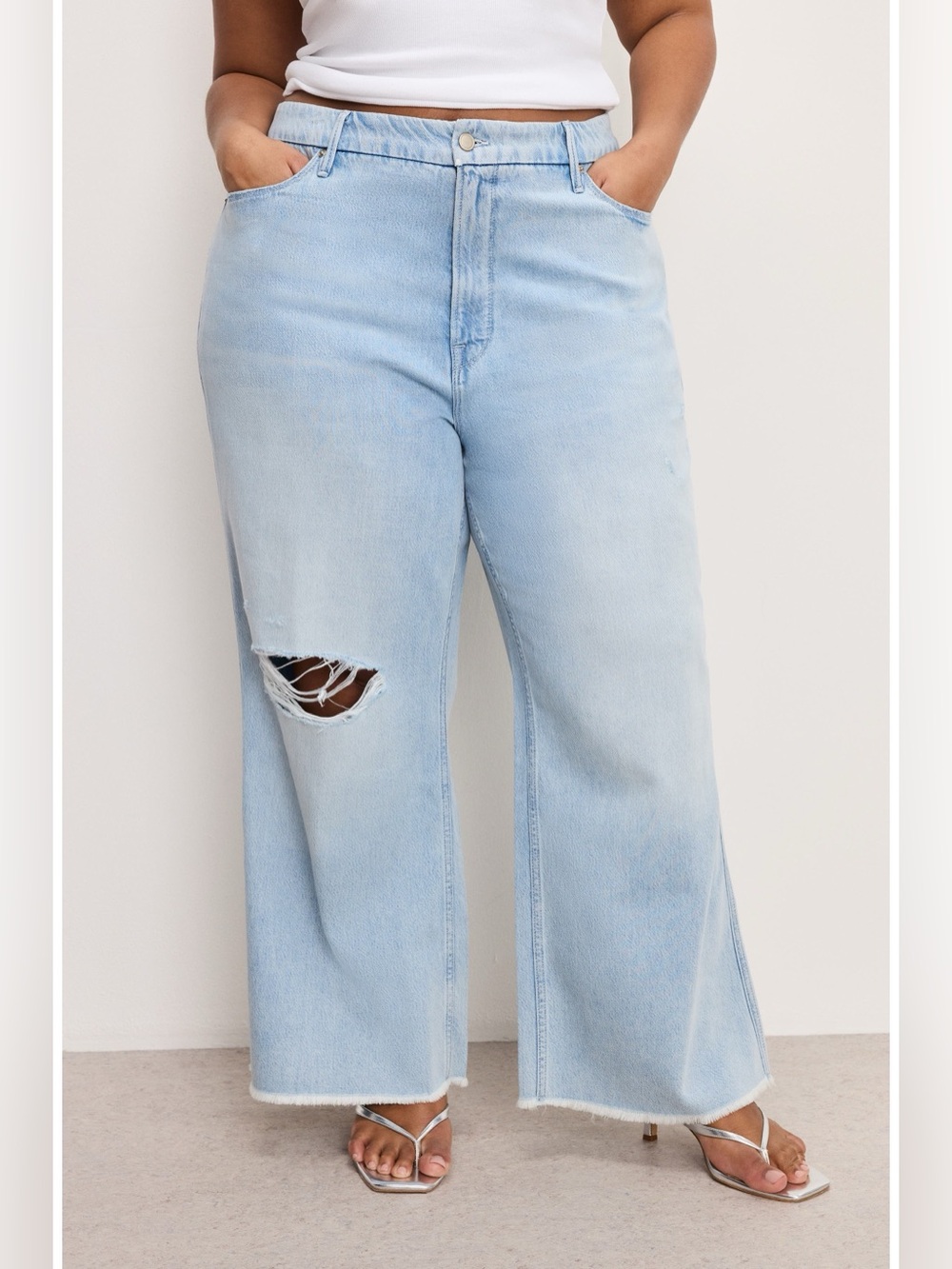 Good American Good Skate Crop
